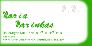 maria marinkas business card